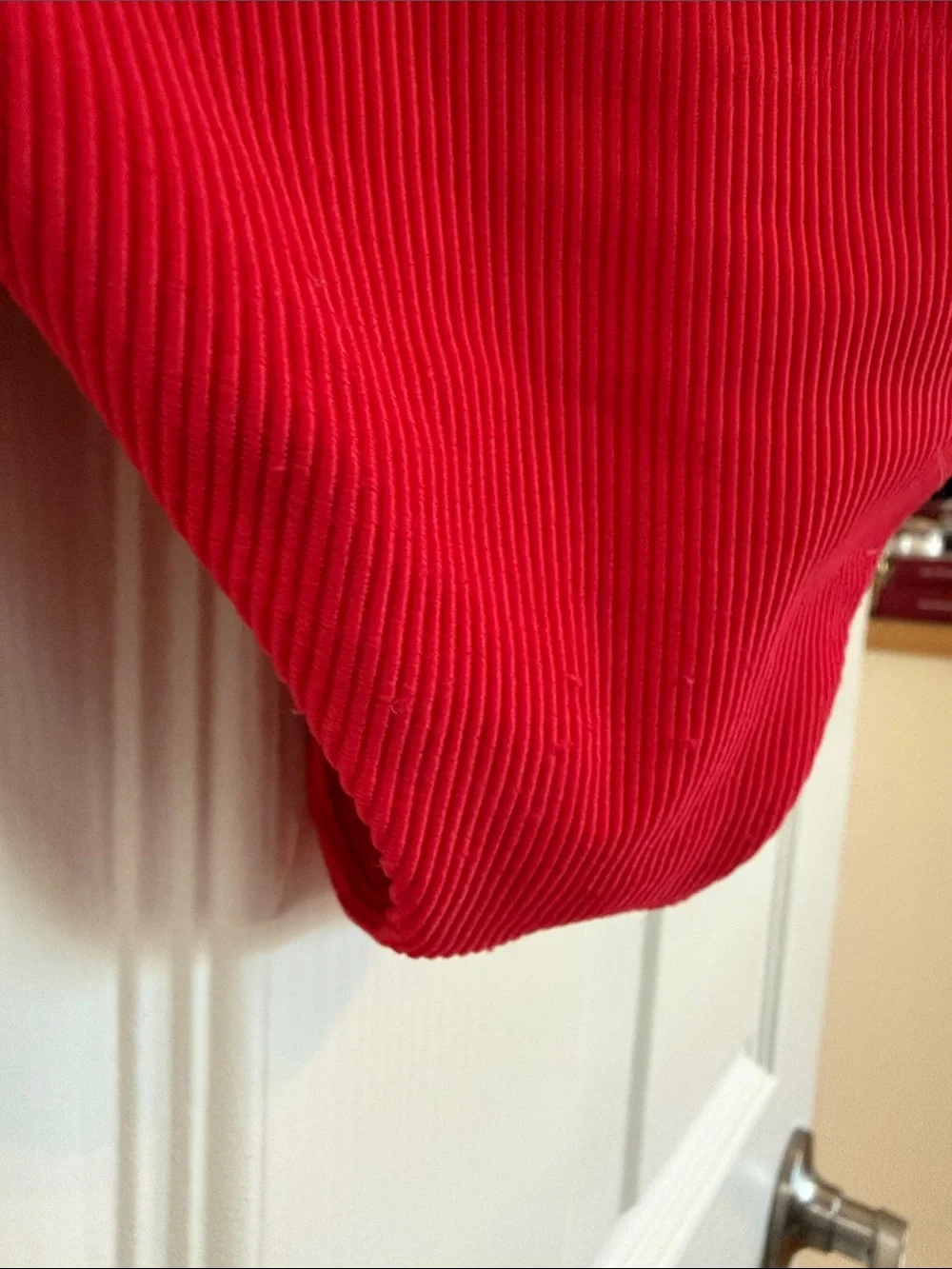 Beach Riot Red Ribbed V-Neck One-Piece Swimsuit size large